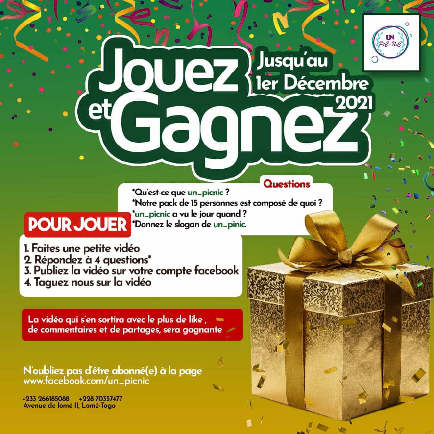 PicnicUn's tweet photo. Jouez et gagnez 🎉🎉🎉 #TgTwittos #Togo #twitos https://t.co/75vwJJ9T6y