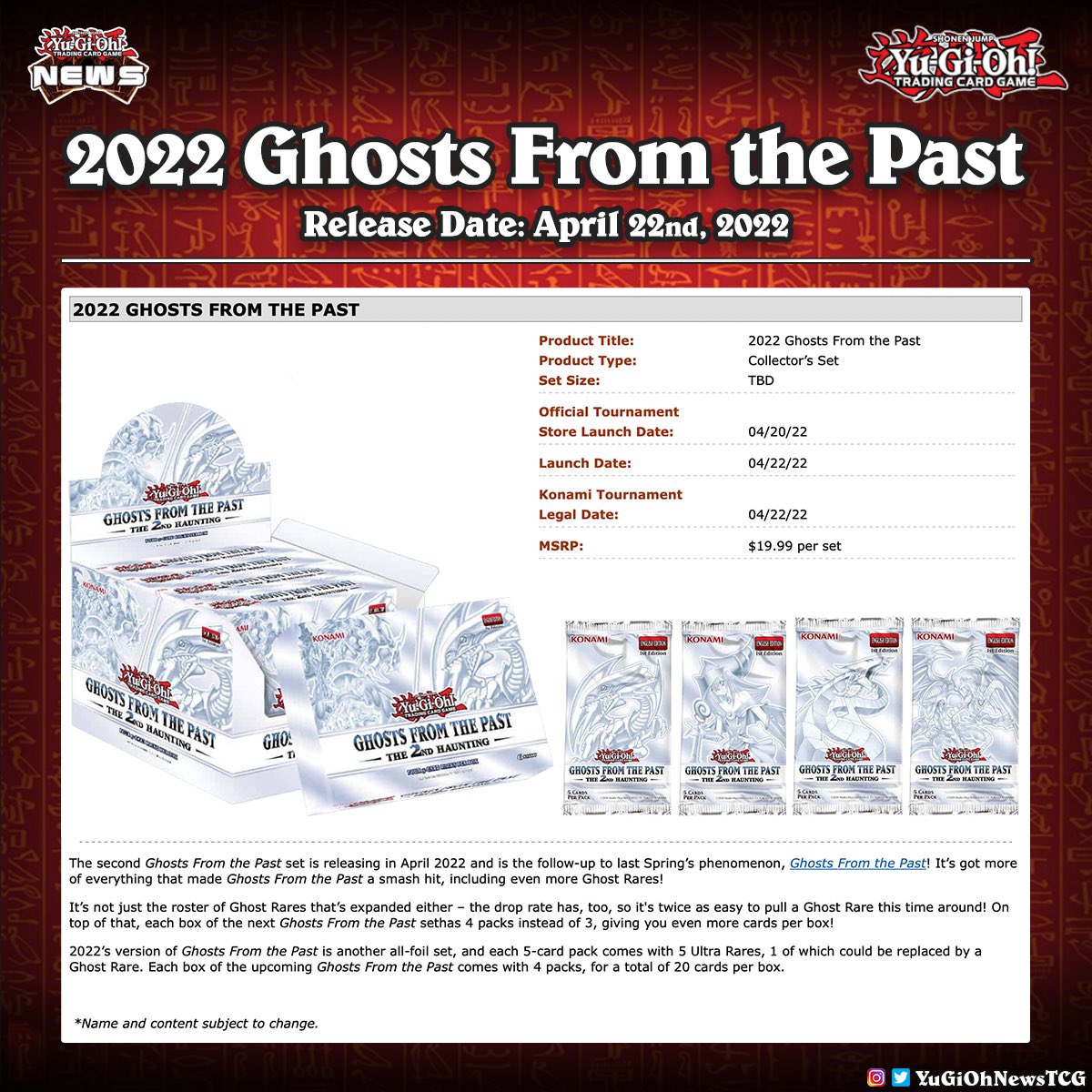 YuGiOh News on Twitter " 2022 𝗚𝗵𝗼𝘀𝘁𝘀 𝗙𝗿𝗼𝗺 𝘁𝗵𝗲 𝗣𝗮𝘀𝘁 Are you ready for