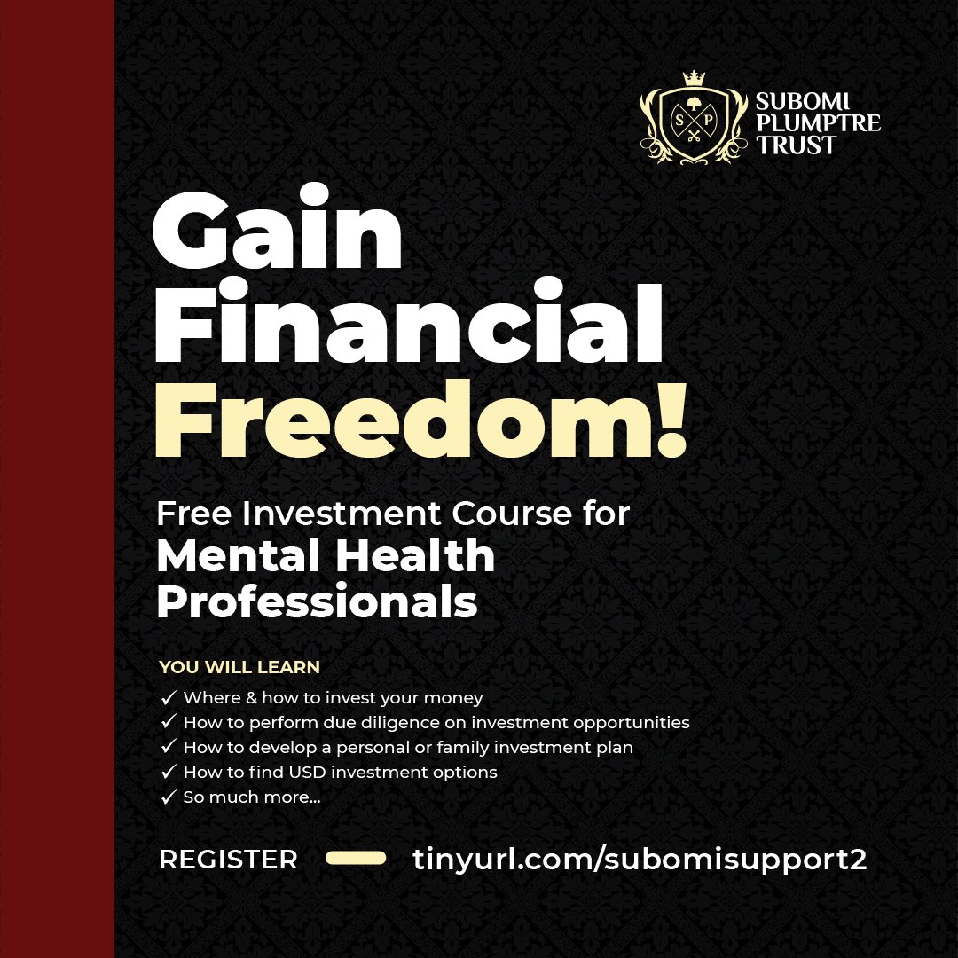 thesptrust's tweet photo. Young professionals are typically concerned about three things - career, relationships and money. For your wealth journey, you must be armed with investment knowledge.

That's why Subomi Plumptre Trust is offering 10,000 Nigerians an Investment Masterclass for free. https://t.co/RFQpsHqA7S