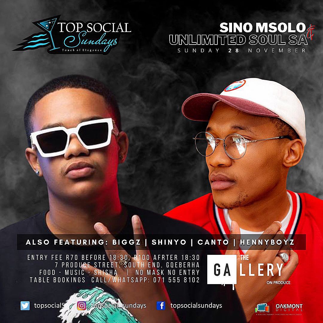 TopsocialS's tweet photo. AOWA it’s a JOLA Sunday‼️🕊🕊#TSSONTHERISE#GalleryonProduce#7ProduceStreet. Table bookings are officially open…call +27 (73) 682-9732 (Khanyisa) to reserve/book your best spot/lounge‼️🕊🕊 https://t.co/dLfFqJ4sqp