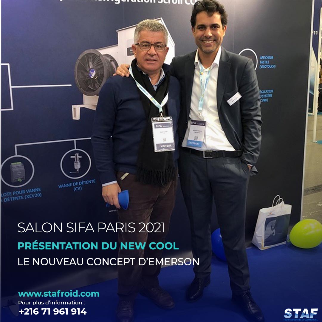 StafroidP's tweet image. 𝗦𝗧𝗔𝗙 ❄️est aux côtés de ses partenaires ‼️
Nous étions ravis d'assister à la présentation du #NEWCOOL, le nouveau concept de groupe frigorifique d’@Emerson_News au Salon Interprofessionnel du Froid et de ses Applications - #SIFA2021 
@CopelandScroll