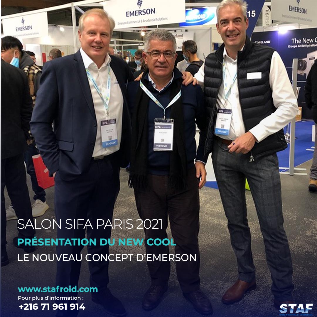 StafroidP's tweet image. 𝗦𝗧𝗔𝗙 ❄️est aux côtés de ses partenaires ‼️
Nous étions ravis d'assister à la présentation du #NEWCOOL, le nouveau concept de groupe frigorifique d’@Emerson_News au Salon Interprofessionnel du Froid et de ses Applications - #SIFA2021 
@CopelandScroll