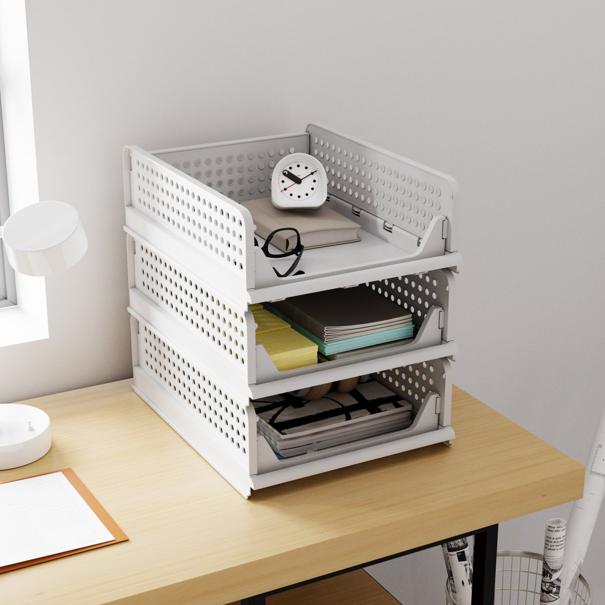 Pinkpum4's tweet photo. Pinkpum stackable drawers is a great choice for various projects in your office cubical .When you need them , they pop together so fast. When you don’t they store beautifully in a tidy stack or on their side under a part of your desk.

#pinkpum #storagesolution #officestorage https://t.co/jyYRFh2CXD