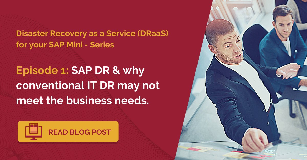 Opal_Wave's tweet photo. New Blog Series: In episode 1 we will review how Disaster Recovery as a Service (DRaaS) for SAP can cost-effectively implement failover systems ready to run production systems in an emergency ➡️ https://t.co/5jtZPpDLne #DRaaS #disasterrecoveryasaservice #sap #saphana #databackup https://t.co/GttG7mG0WJ