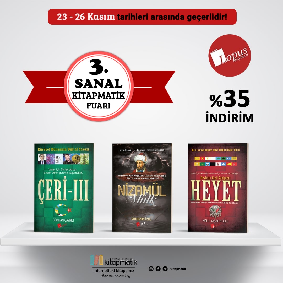 Kitapmatikcomtr's tweet photo. 🎉 3. Sanal Kitapmatik Fuarı!

23 - 26 Kasım tarihleri arasında Lopus Yayınlarına özel net %35 indirim fırsatları için https://t.co/U4f587u5cL'ye uğramayı unutmayın.
.
.
@lopusyayinlari #lopusyayınları #kitapfuar #indirimlikitap #kitapönerisi #kitapmatikcomtr #bookstagram https://t.co/PYldsaDRcV