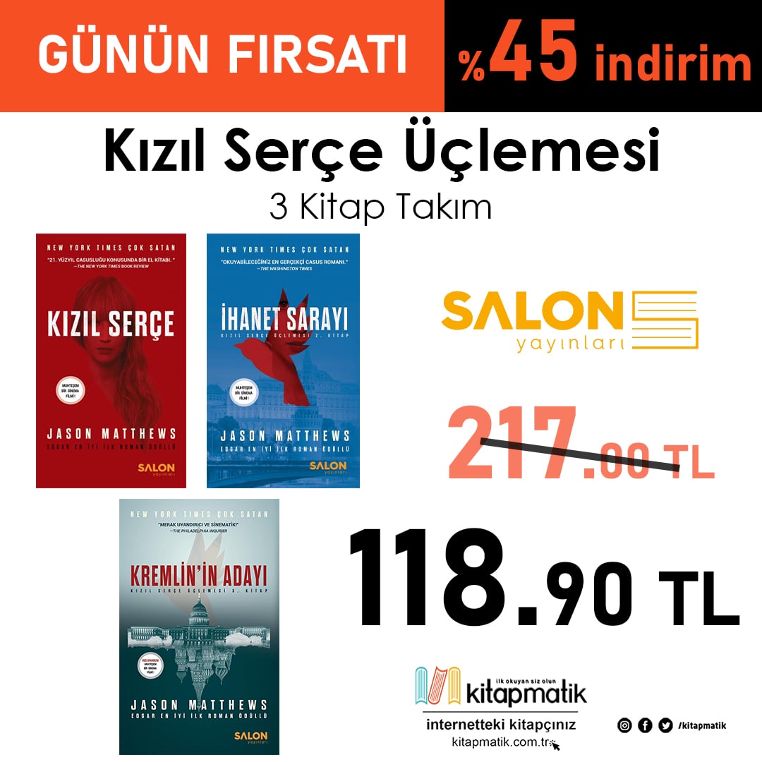 Kitapmatikcomtr's tweet photo. 🚩 Günün Fırsatı
Kızıl Serçe Üçlemesi
3 Kitap Takım

Sete sahip olmak için internet sitemiz https://t.co/U4f587u5cL'ye uğrayabilirsiniz. .
.
.

@salonyayinlari #salonyayınları #gününindirimi #kızılserçe https://t.co/OMBXQLJQY0