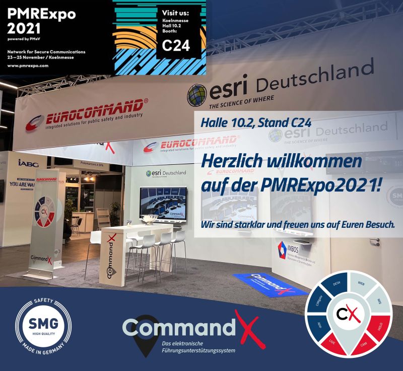 #Esri mit #Eurocommand auf der #PMREXPO2021 in Köln.. Die Kollegen freuen sich auf ihren Besuch am Stand C24 in Halle 10.2. pmrexpo.de