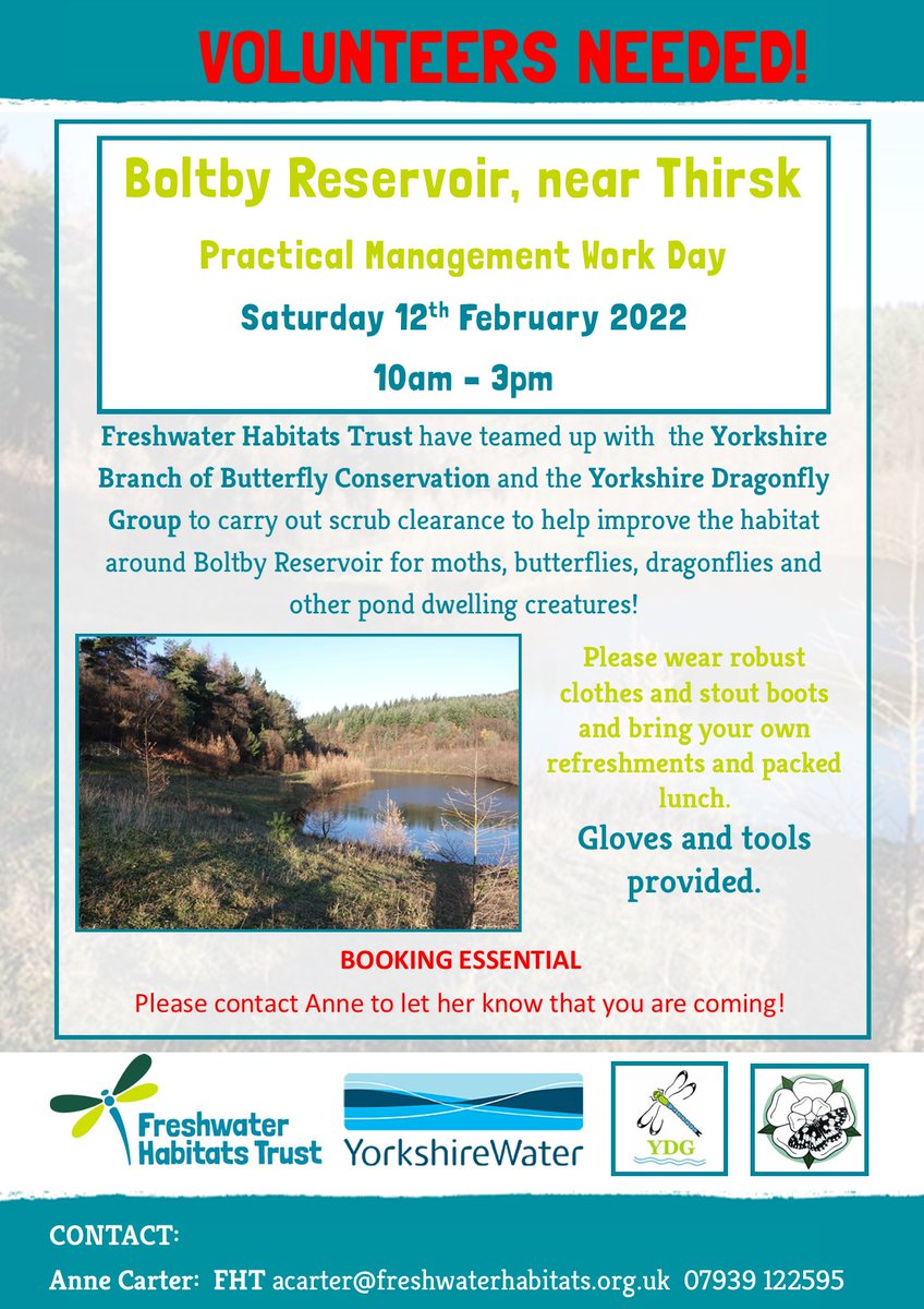 annefreshwater's tweet photo. Thank you to all the fantastic volunteers who turned out over the weekend to help us manage this lovely @yorkshirewater #PriorityPonds site near Thirsk. A date for your diary! We'll be back here on Saturday February 12th 2022. Email me if you'd like to join us! https://t.co/R5Se5iE6ev