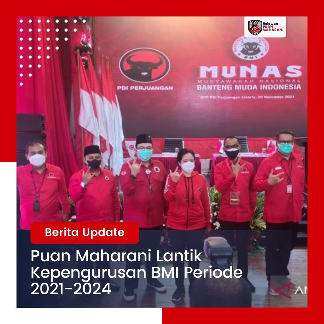 RPMJatim's tweet photo. Organisai sayap PDI Perjuangan, Banteng Muda Indonesia (BMI), resmi menetapkan kepengurusan baru masa periode 2021-2024. Selamat kepada para pengurus baru! Semoga dapat melanjutkan perjuangan dan memajukan organisasi.

#PuanMaharani #BMI #BantengMudaIndonesia #PdiPerjuangan https://t.co/A53XDhcQuv