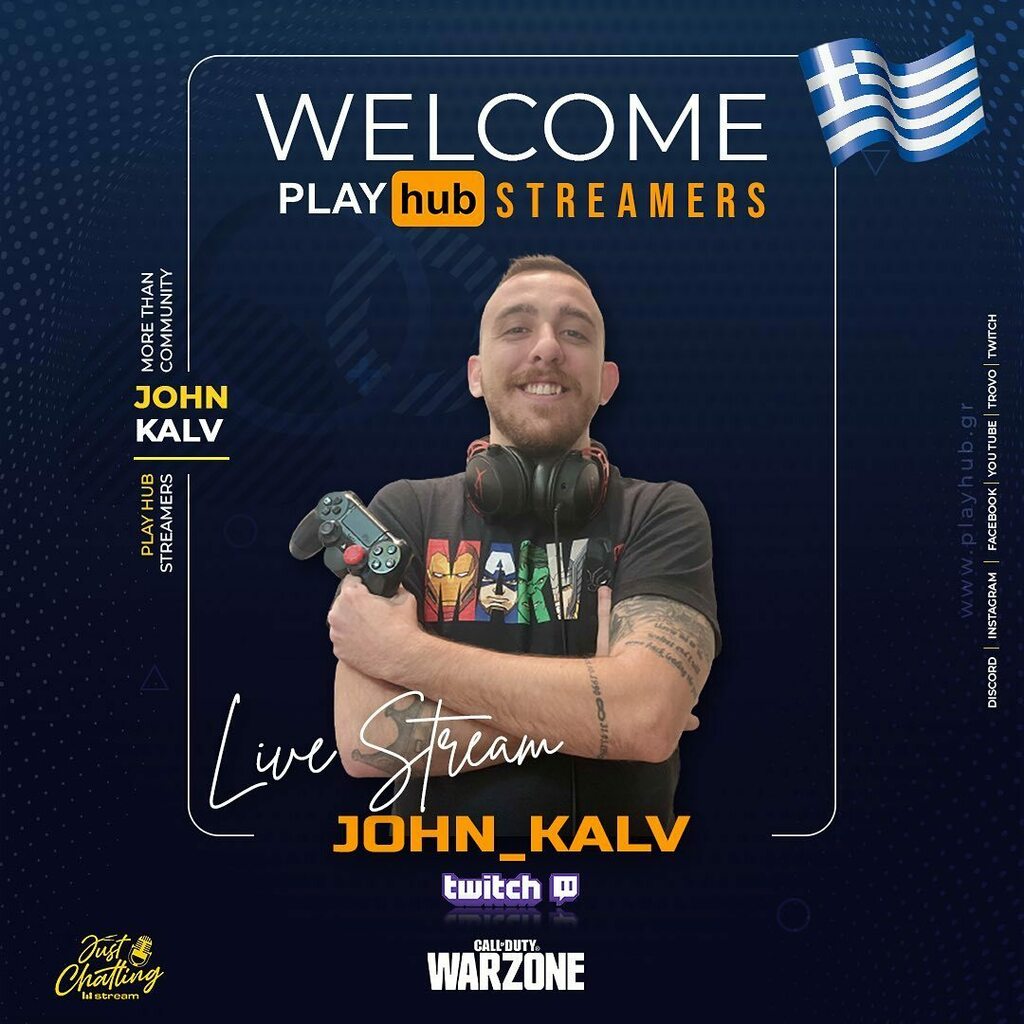 Καλωσορίζουμε το νέο μας μέλος @john__kalv στην οικογένεια μας!!!

Μπορείτε να βρείτε το κανάλι του στο twitch: ift.tt/30O7oaP

@wizznetstation 
#greece #greekstreamers #streaming #twitch #live #trending #trends #influencer #giveaway #funny #playhub #highlights