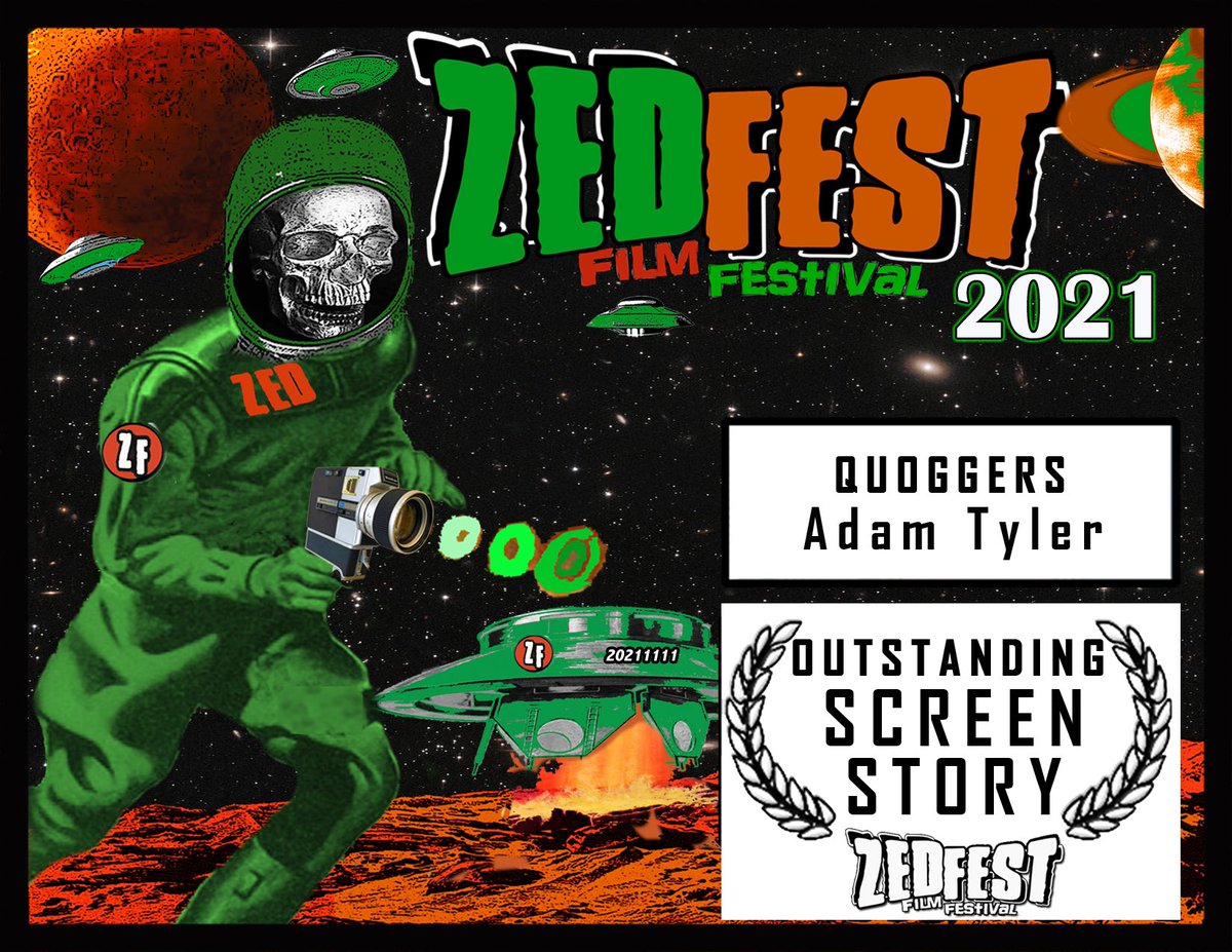 HollowDellMedia's tweet photo. Hooray! Thanks to the wonderful folks over at @Zedfestfilmfest, not only has Quoggers been screened in LA, but weโve been given an award for OUTSTANDING SCREEN STORY!
#supportindiefilm #quoggers #makeyourowndamnmovie #zedfest #filmaward #filmfestival #indiefilm https://t.co/8xUYBjx7rj