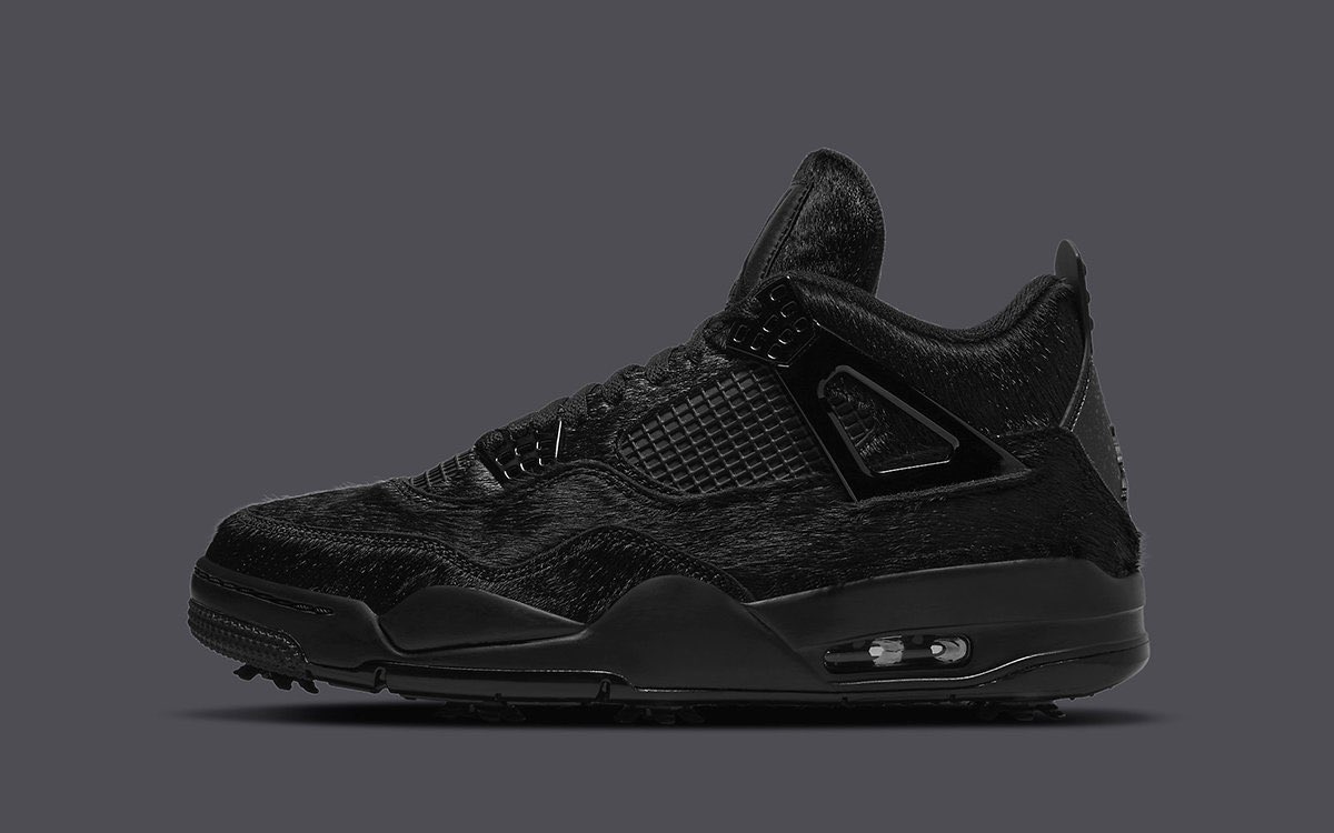 FitThemAll's tweet image. Jordan 4 Golf « Black Cat Pony Hair » ▪️▪️▪️

Images officielles 📸

Sortie prévue pour 2022 ⏳

(La collab avec Olivia Kim a donné quelques idées…)