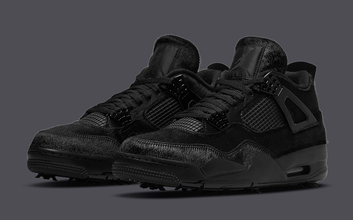 FitThemAll's tweet image. Jordan 4 Golf « Black Cat Pony Hair » ▪️▪️▪️

Images officielles 📸

Sortie prévue pour 2022 ⏳

(La collab avec Olivia Kim a donné quelques idées…)
