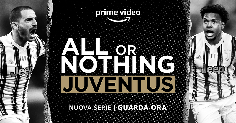 PrimeVideoIT's tweet photo. Lโunica serie che adorerai nonostante gli spoiler. All or Nothing: Juventus, dal 25 novembre su @primevideo. #AONJuve