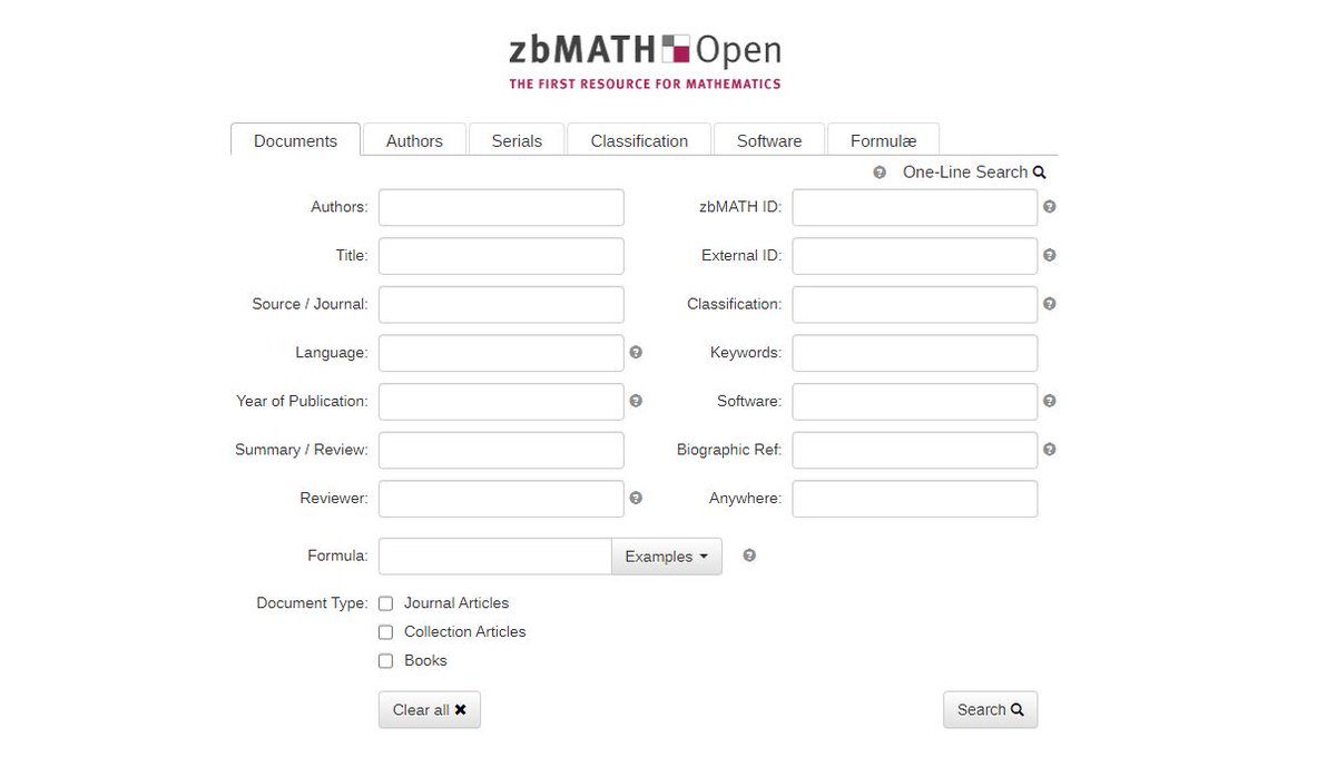 BUCantabria's tweet photo. ¿Buscas bibliografía en el campo de las Matemáticas? La base de datos europea #zbMATHOpen reúne más de 4 millones de referencias de 3.000 revistas y 200.000 libros y se puede consultar en #AccesoAbierto:
➡️https://t.co/qoYnESPYVE https://t.co/ePRnqdwHAB