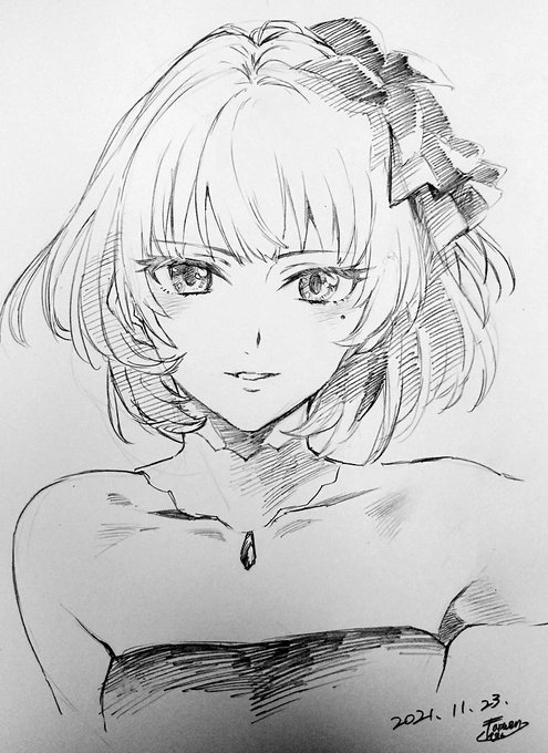 顔描くのに力を120%注いだ楓さん。最強の顔面の最強の高垣楓描きたい。 