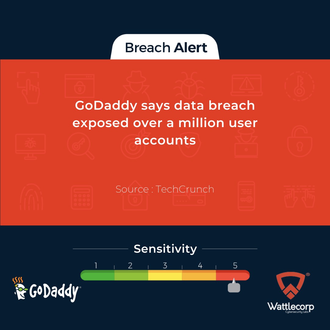 wattlecorp's tweet photo. GoDaddy Hacked, Risking the Data of 1.2 Million WordPress Users
.
.
.
#GoDaddy #hacked #breach #millionusers #wordpress #hackedaccount https://t.co/Tsgl4Qg59P