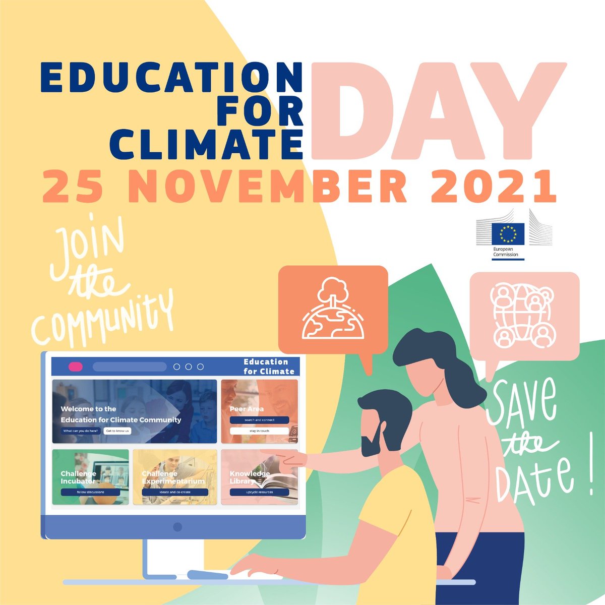 GabrielMariya's tweet photo. 📣Excited about the 1️⃣ st #EducationForClimate Summit on 25 Nov! 

Join ⬆️ 300 students, teachers &amp; stakeholders coming together to #create tangible climate actions! 

Make a difference by sharing your ideas! 🗨️

👉 https://t.co/Cy7h7SBhgO https://t.co/YKGMkvGMec