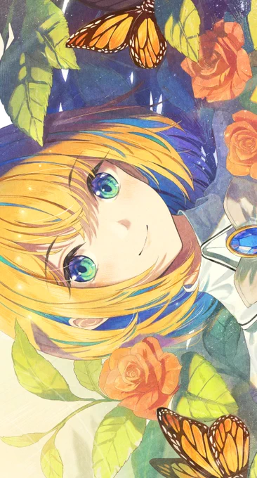 花と蝶と少女

#Huion 