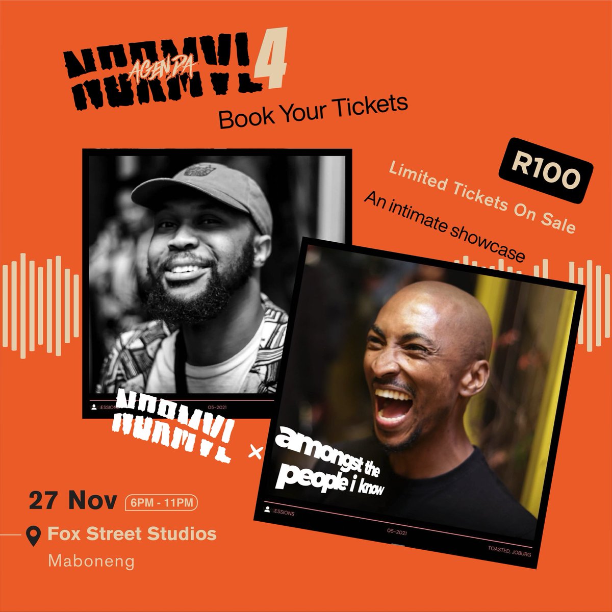 Tebogo_O's tweet photo. I have the honor of working on something really cool with this incredible gentleman @ByLwansta 😝 pull up if you love nice things. 

@NORMVL_ Agenda #004 on the 27 November 2021

Limited tickets at https://t.co/gaFjAlFGri https://t.co/sY1cIZ2kvF