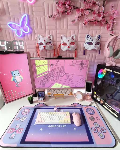 angeerkitchen's tweet photo. 🌸🌸🌸🌸I loved your setup, too beautiful.🌸😭🌸 

🍭Follow @stogapink for more pink inspiratio

🌈Kawaii setup by @e.aiefa

🌸🌸🌸#stogapink #cute #Keyboard  #girlssetups #stogapink #stogatech #controller #pc #pcgame #pink #kawaiidecor #kawaiisetup #kawaiiroom #kawaiigaming https://t.co/87YXCo0hrM