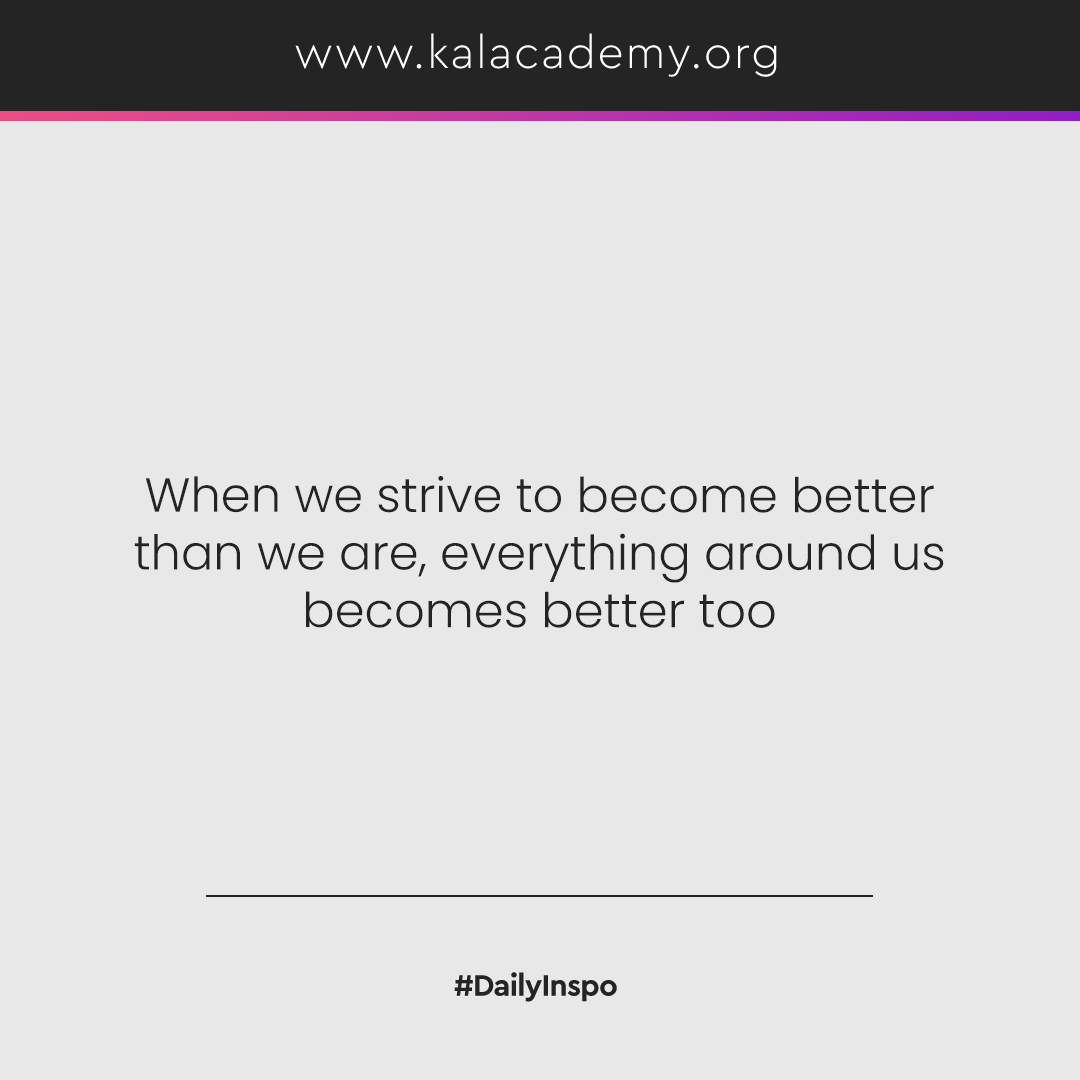 KalAcademy's tweet image. When someone becomes better, the world around them becomes better. The light shining from you when you become better, inspires others. Go out today and make everything around you better. Make yourself better.
.
.
#kalacademy #reactjs #reactcode #womenincs #becomebetter