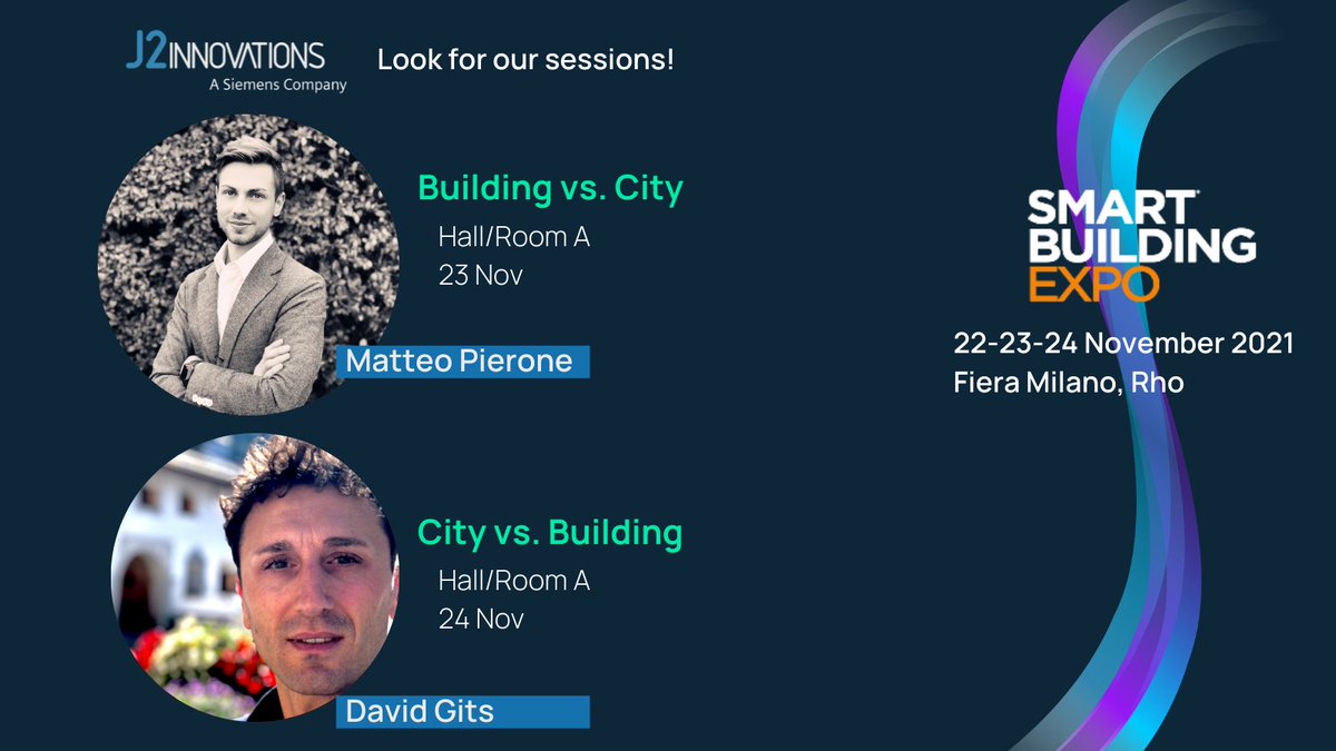 J2Innovations's tweet photo. If you're attending the SMART BUILDING EXPO 23/24 November in Milan, don't miss these talks from our team! Find out more and access some smart building resources here: https://t.co/XYOdeZm7FW
#smartbuilings #smartcities #software #SmartBuildingExpo https://t.co/D97fDc5Npz