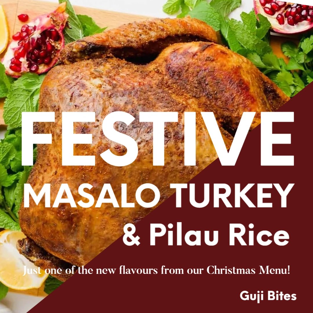 BitesGuji's tweet photo. Haven't booked your Christmas staff lunch, then check out our Christmas Menu - Pre-book Now!
https://t.co/HWIisTH9Cw

#christmasmenu #stafflunch #masaloturkey #sneapeak #bbcradioglos #supportlocalbusiness #currywraps #gujaratirecipe #southasianheritage #gloucester_food_dock https://t.co/Fs72kpvJI9