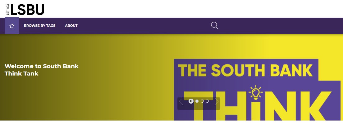 LSBU's tweet photo. Yesterday we launched #SouthBank #ThinkTank - the home for blogs about LSBU’s world-first research &amp; new writing from academics on important issues.

Our new blog is written by Becky Shepherd LSBU Lecturer in Criminology about Decolonising the Curriculum

https://t.co/mwaRPevY1V https://t.co/V7epCYVFaL