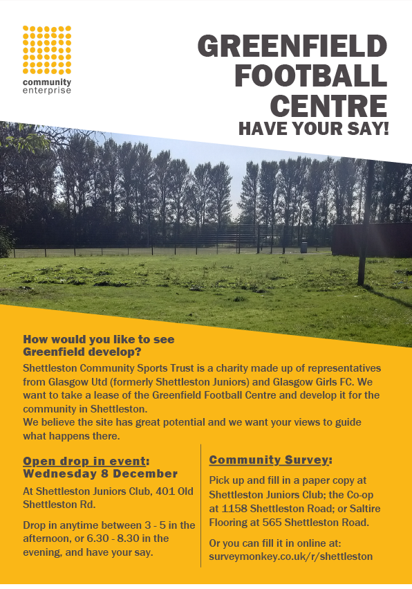 glasgowutdfc's tweet photo. PLEASE take a few minutes to complete the survey (link below).  HAVE your say and help us get #greenfieldfootballcentre back opened and up and running for the local community!  @GlasgowGWFC @ShettlestonCSH

https://t.co/6Uc5xsm74s https://t.co/6oc2sfmZg9
