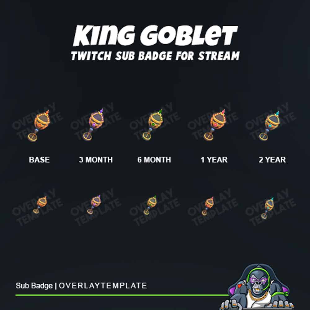 The Luxurious Goblet !😎
Check it out our this new pack badges inspired by tarot card divination. 
Get yours and adds an a artistic and fancy vibe to your stream Chanel.

📌Link for this collections :
overlaytemplate.com/product/king-g…
#twitch #twitchstreamer #twitchbitbadges #streamer #gfx