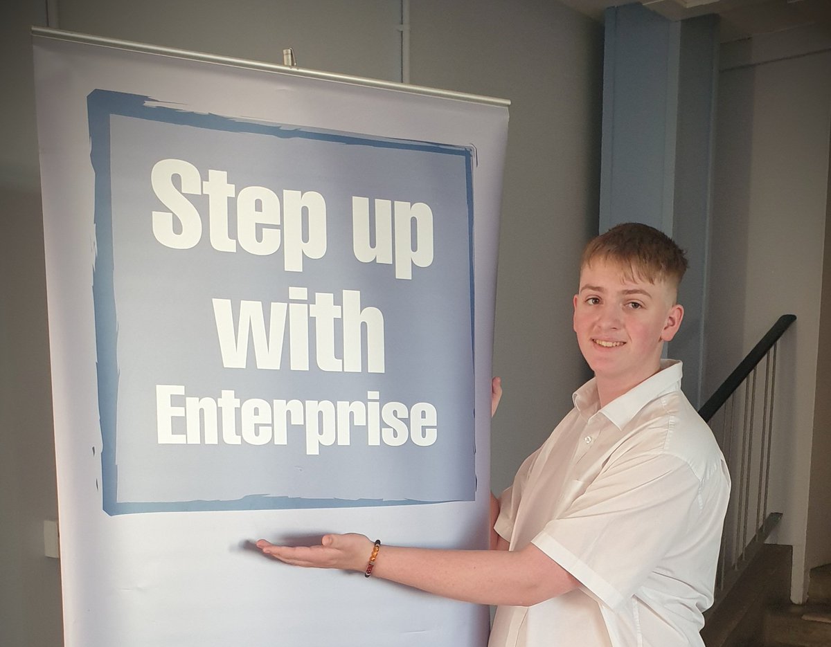 entrepreneurme's tweet photo. Senior Pupil Ryan is ready to welcome the new S1 pupils @northfieldaca 
We are excited to welcome @BrambleBraeSch @QuarryhillP for a fun #enterprising Step Up with Enterprise https://t.co/ivbDHAUref