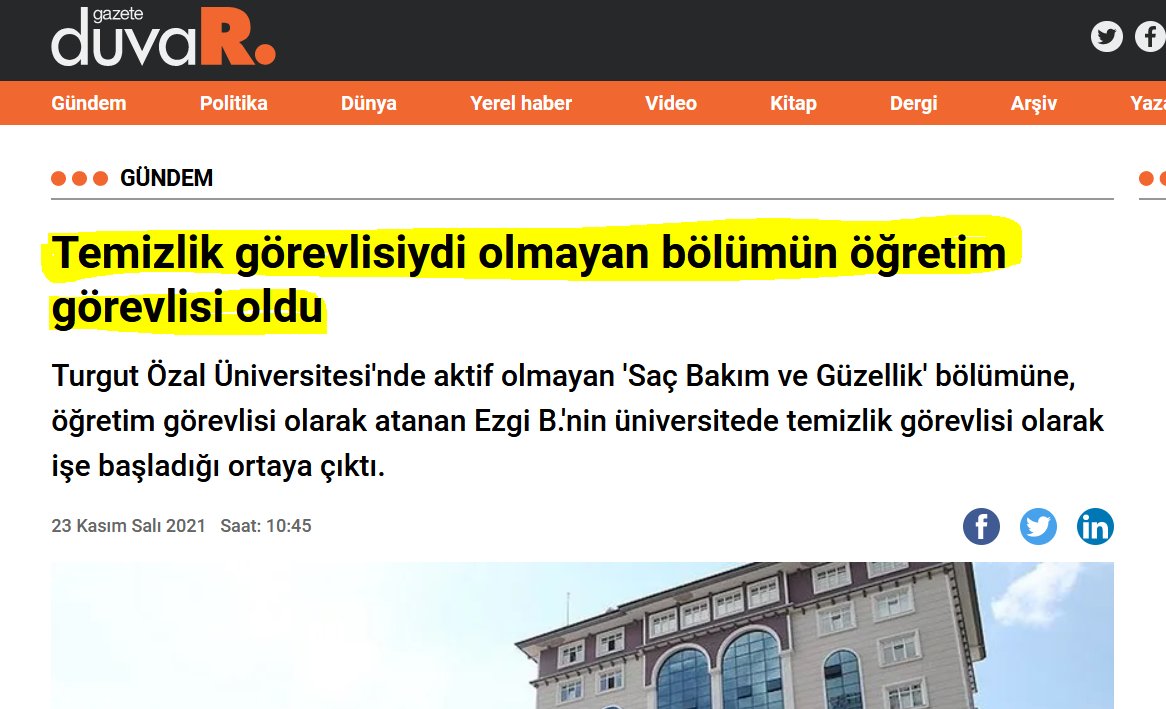 Üniversitelerde gerçekleşen mucizevi olaylar:

"Üniversiteye temizlik görevlisi olarak girdi. Öğretim görevlisi oldu"