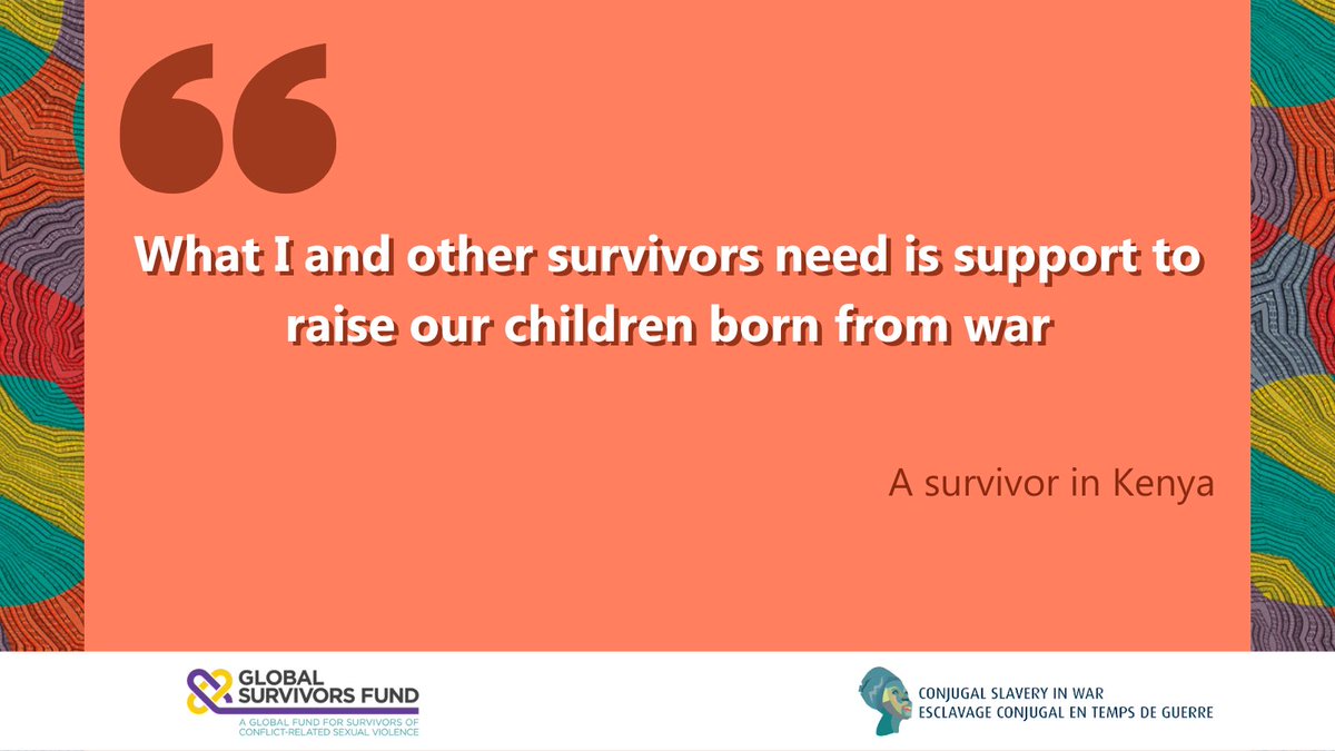 🗓 Day 2

💡Some concrete ideas emerge from discussions and will feed the work on the Declaration: 

1️⃣ Children born of rape are amongst others
2️⃣ Transformative reparations for Survivors
3️⃣ Co-creation of reparations programmes 

#SurvivorsHearing
#SurvivorsFirst