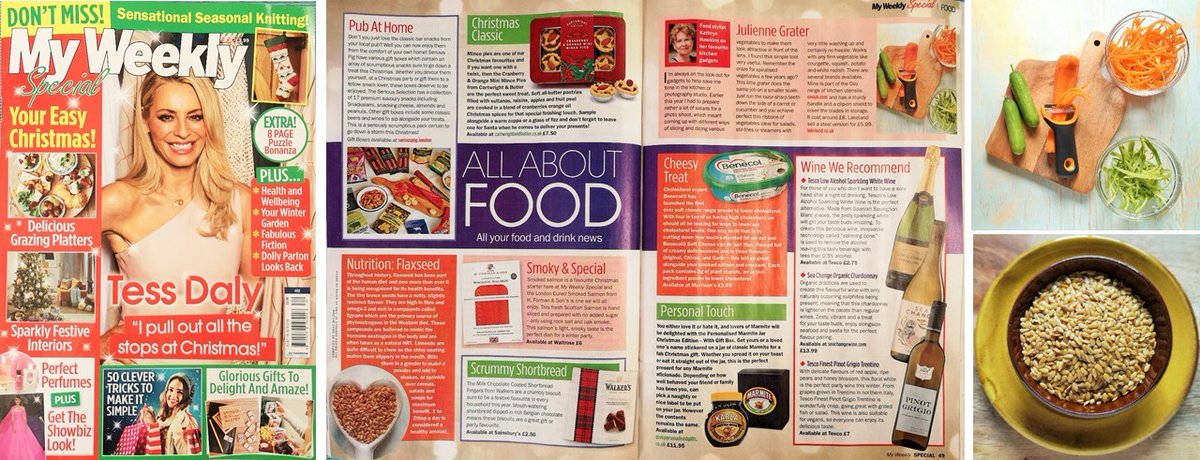 Food_KathrynH's tweet photo. The November issue of the @My_Weekly special is out in the shops. This month, on the All About Food pages, my gadget is a julienne grater, and nutritionally speaking, it's all about flax seed #myweeklyspecial https://t.co/BTB7hviVvm