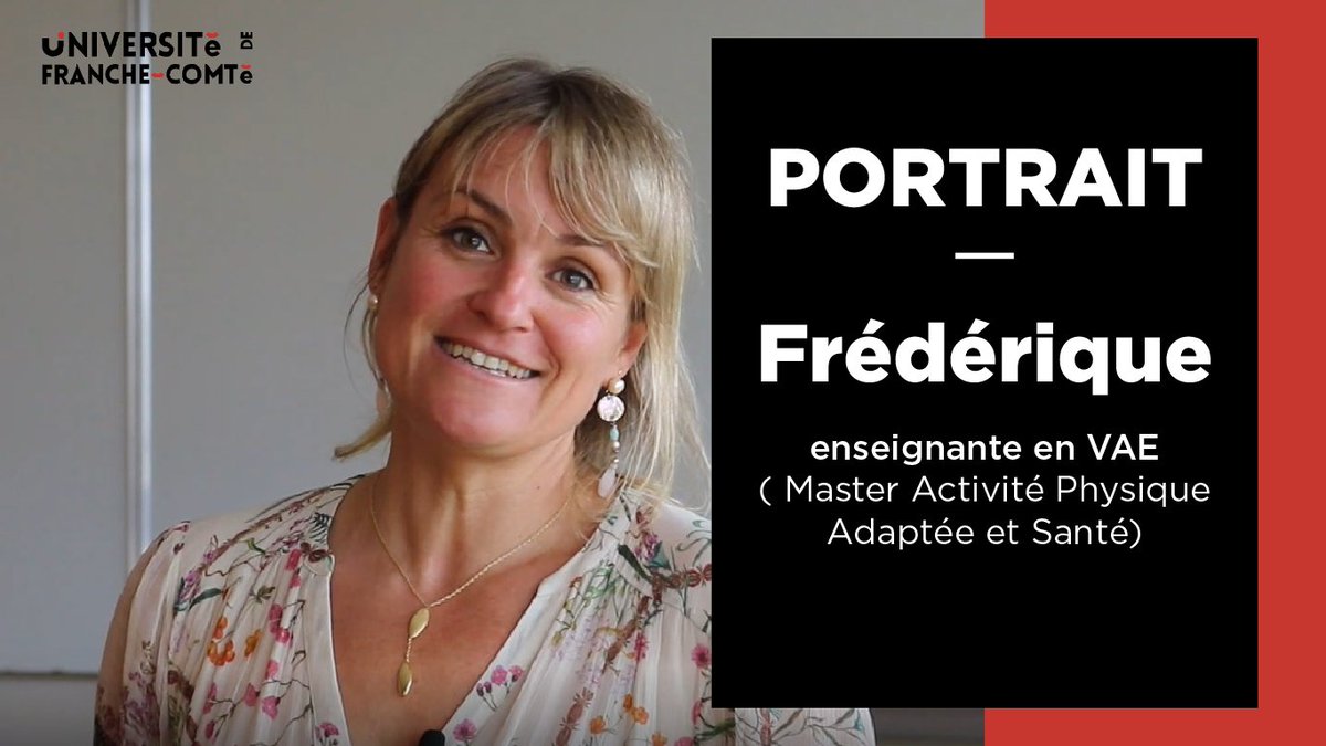 fc_univ's tweet photo. Après 20 ans en tant qu'enseignante d'activité physique adaptée, Frédérique s'est lancée dans une VAE (Validation d'Acquis d'Expérience).👏
Focus sur son expérience accompagnée par le service @SeFoCAl_UFC 
➡ https://t.co/jRCKk3yZrh https://t.co/EPvBlN3Ddq