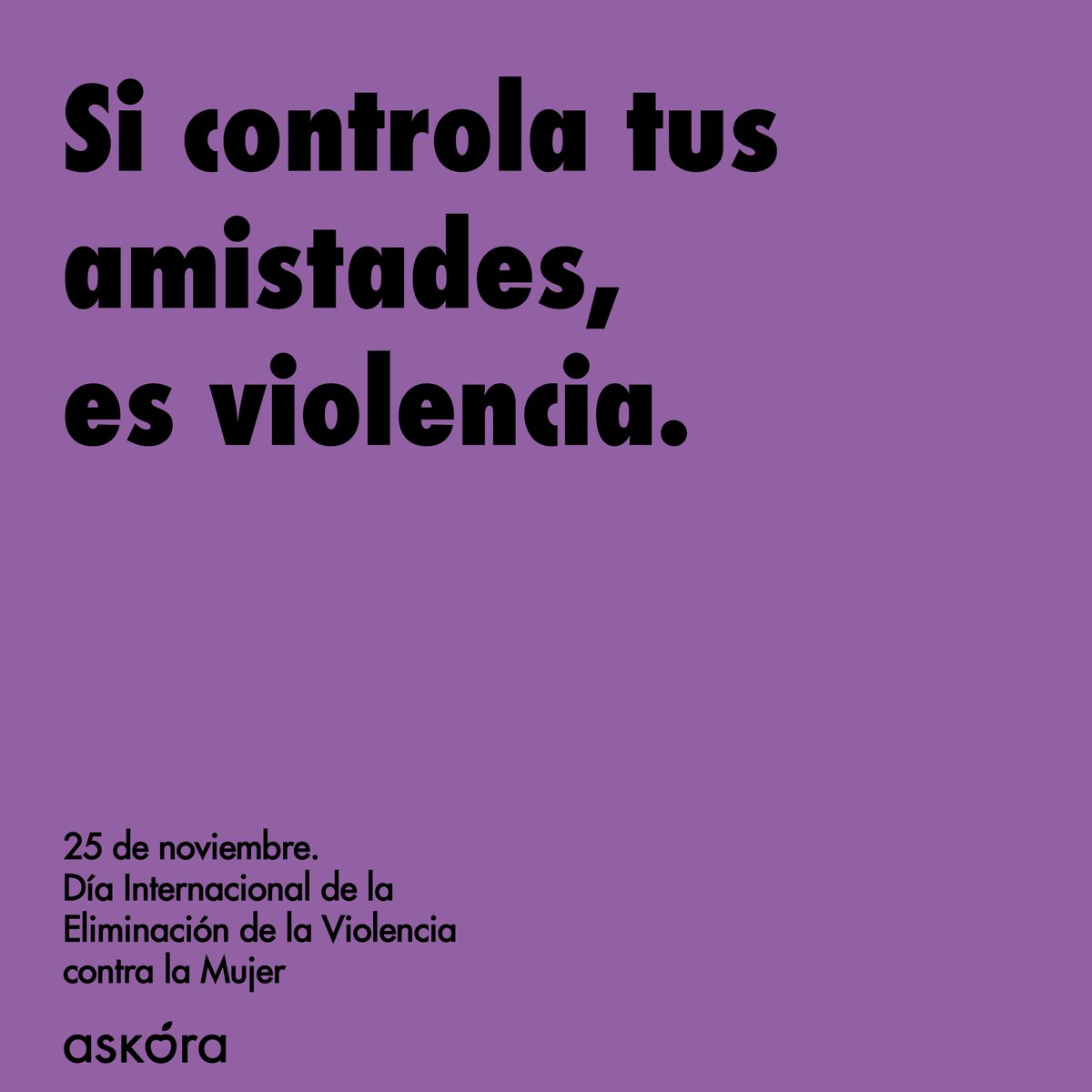 En Askora hemos puesto en marcha una campaña para concienciar a los y las adolescentes sobre la violencia hacia la mujer, presente en todos los comedores escolares que gestionamos.

#25N #ViolenciadeGénero 

labur.eus/Askora-25N