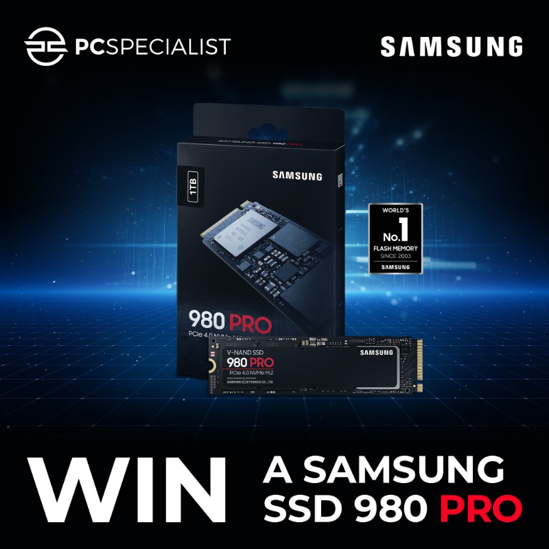 PCSpecialist's tweet photo. Giveaway time! 🚨

UNLEASH THE POWER OF THE SAMSUNG PCIE 4.0 NVME SSD 980 PRO FOR YOUR NEXT-LEVEL COMPUTING.

Simply ❤️ and 🔁 this post and get yourself entered below for a chance to win a 2TB Samsung 980 Pro NVME SSD! ⤵️