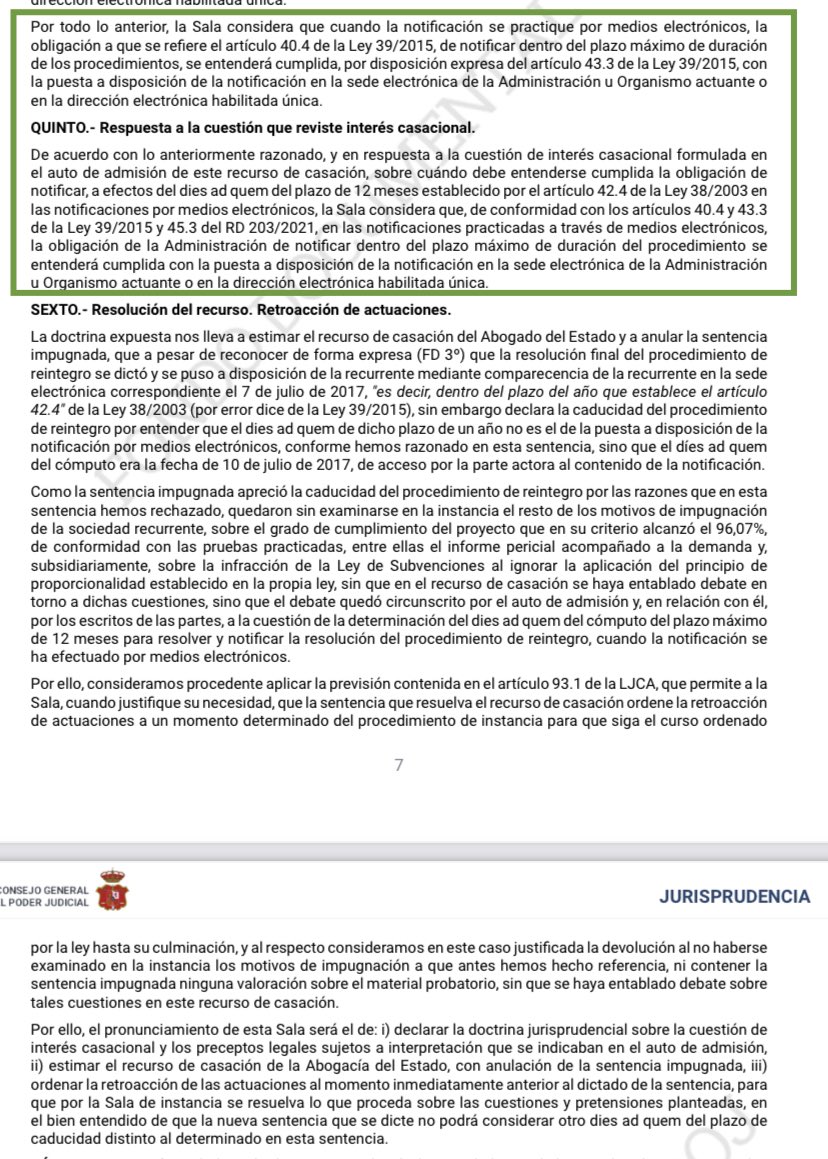 abotgado_es's tweet photo. ‼️NOTIFICACIONES ELECTRÓNICAS➡️A efectos del plazo máximo de resolución del procedimiento habrá de estarse a la fecha de PUESTA A DISPOSICIÓN de la notificación , NO a la fecha de acceso a la notificación -STS 10/11/21-
https://t.co/3oJnENFTba https://t.co/7LmLlyNjGx