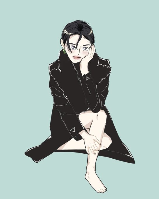 頬杖は女の子の魅力を高めるポーズのtwitterイラスト検索結果