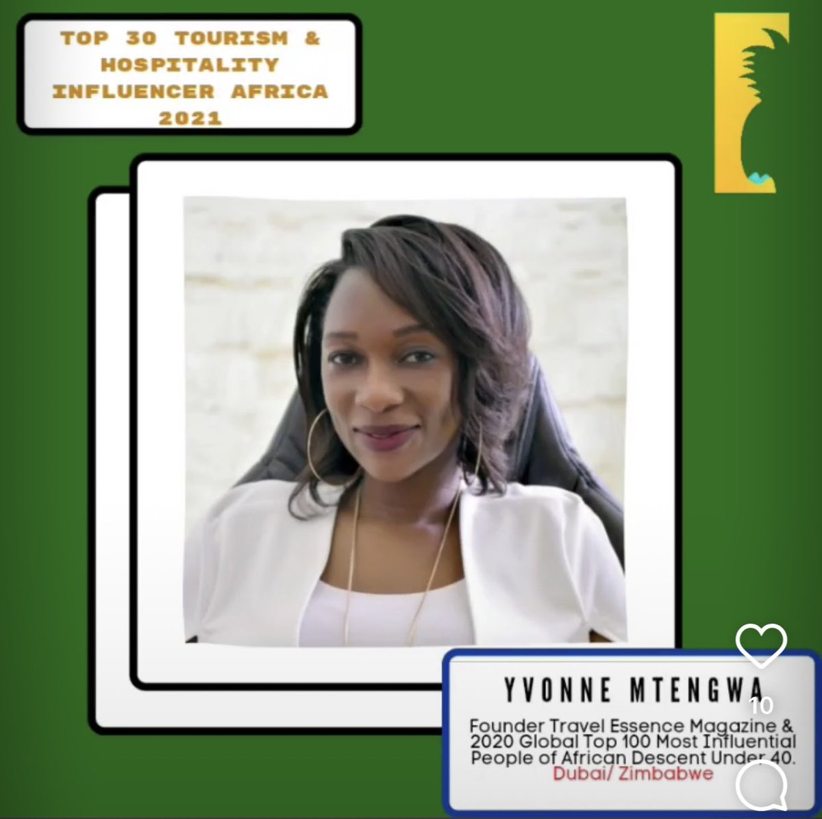 So this happened 😁😁😁😁 🎉 
<a href="/YvonneMtengwa/">Quintessentially_Yvonne</a> <a href="/TravelEssenceM1/">Travel Essence Magazine</a> 

#africaninfuencers #top30influencers #influencers #tourism #hospitality