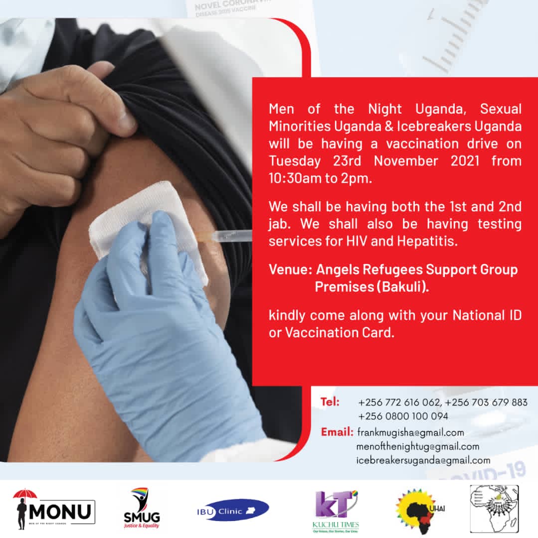 menofthenightug's tweet photo. Our refugees friends we are in your area code Today in Bakuli at Angeles Refugees Support Group premises.
#youressentialtoo
#GetYourJab 💉
#4UMe&The Entire 🌈 https://t.co/UClJi04ggG