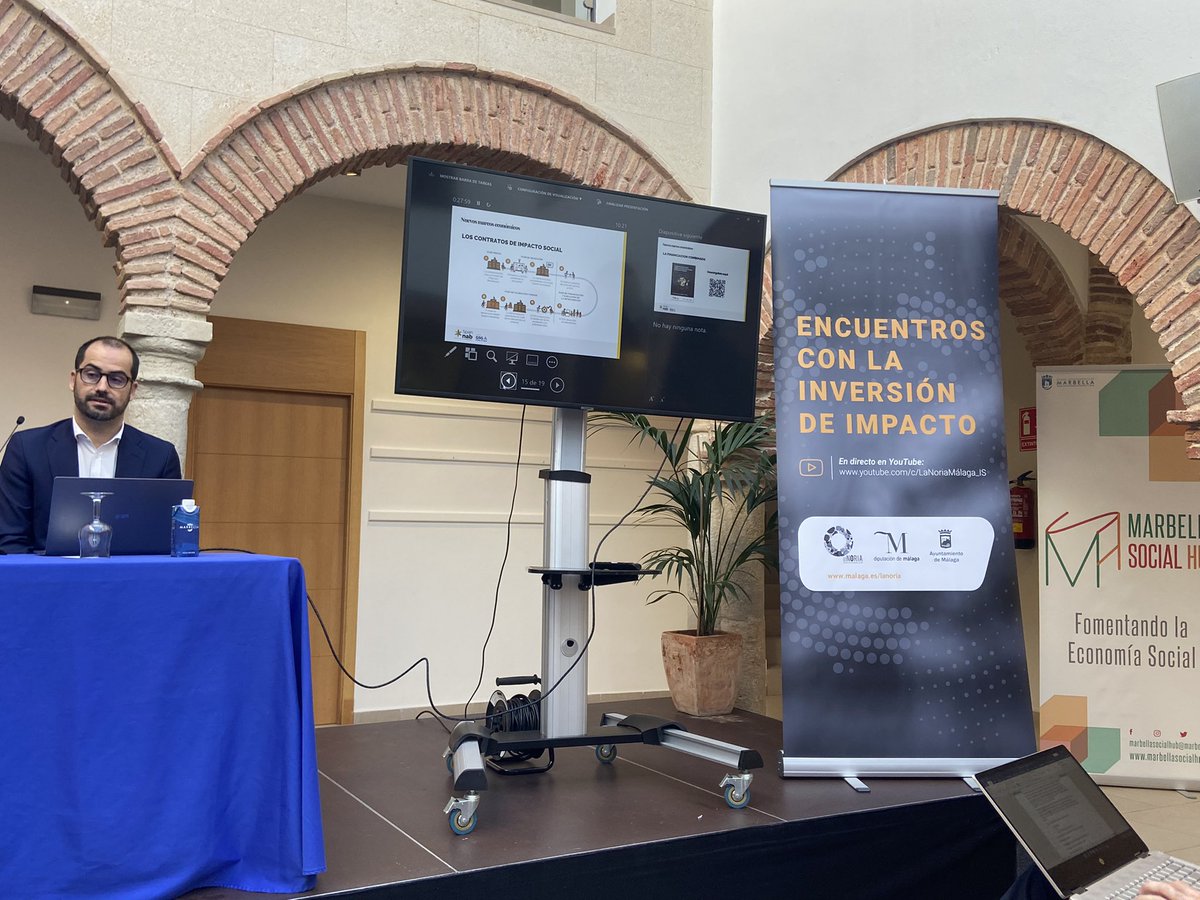 janaveros's tweet photo. Presentación de @SpainNAB en #Marbella dentro de los #EncuentrosconlaInversiondeImpacto con @malaga @diputacionMLG @lanoria_mlg nuevas formas de financiación #financiacioncombinada #contratosImpactoSocial #innovacionsocial #inversionImpacto https://t.co/M5owchK7dn