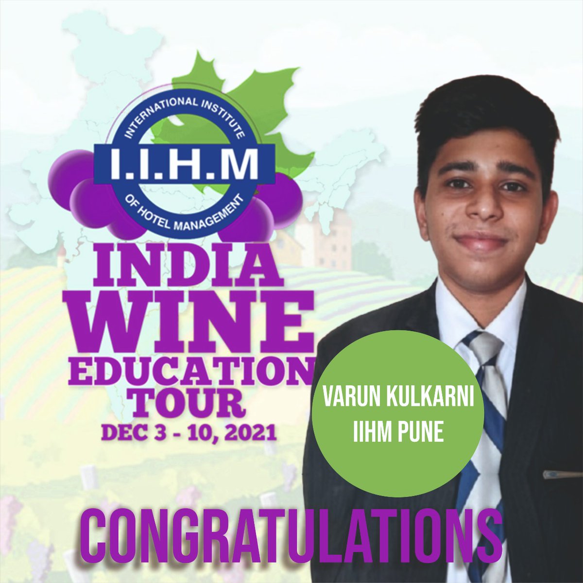 yogeshmane27's tweet photo. Many #Congratulations to #iihmpune students of Batch 2019-22

Getting selected for the #IIHMIndiaWineTour 2021 all the very best.

#winetour #winecurator @keithedgar1
#ThisIsTheOne #IIHMBest3Years #HospitalityRocks #Hospitality 
@subornobose @directorPuniihm @san_geeta https://t.co/taCrIHpYD5