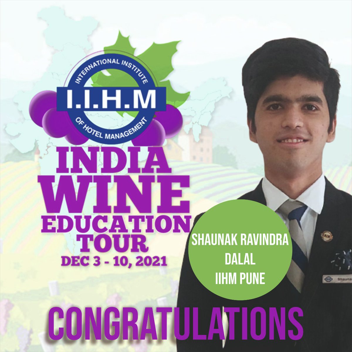 yogeshmane27's tweet photo. Many #Congratulations to #iihmpune students of Batch 2019-22

Getting selected for the #IIHMIndiaWineTour 2021 all the very best.

#winetour #winecurator @keithedgar1
#ThisIsTheOne #IIHMBest3Years #HospitalityRocks #Hospitality 
@subornobose @directorPuniihm @san_geeta https://t.co/taCrIHpYD5