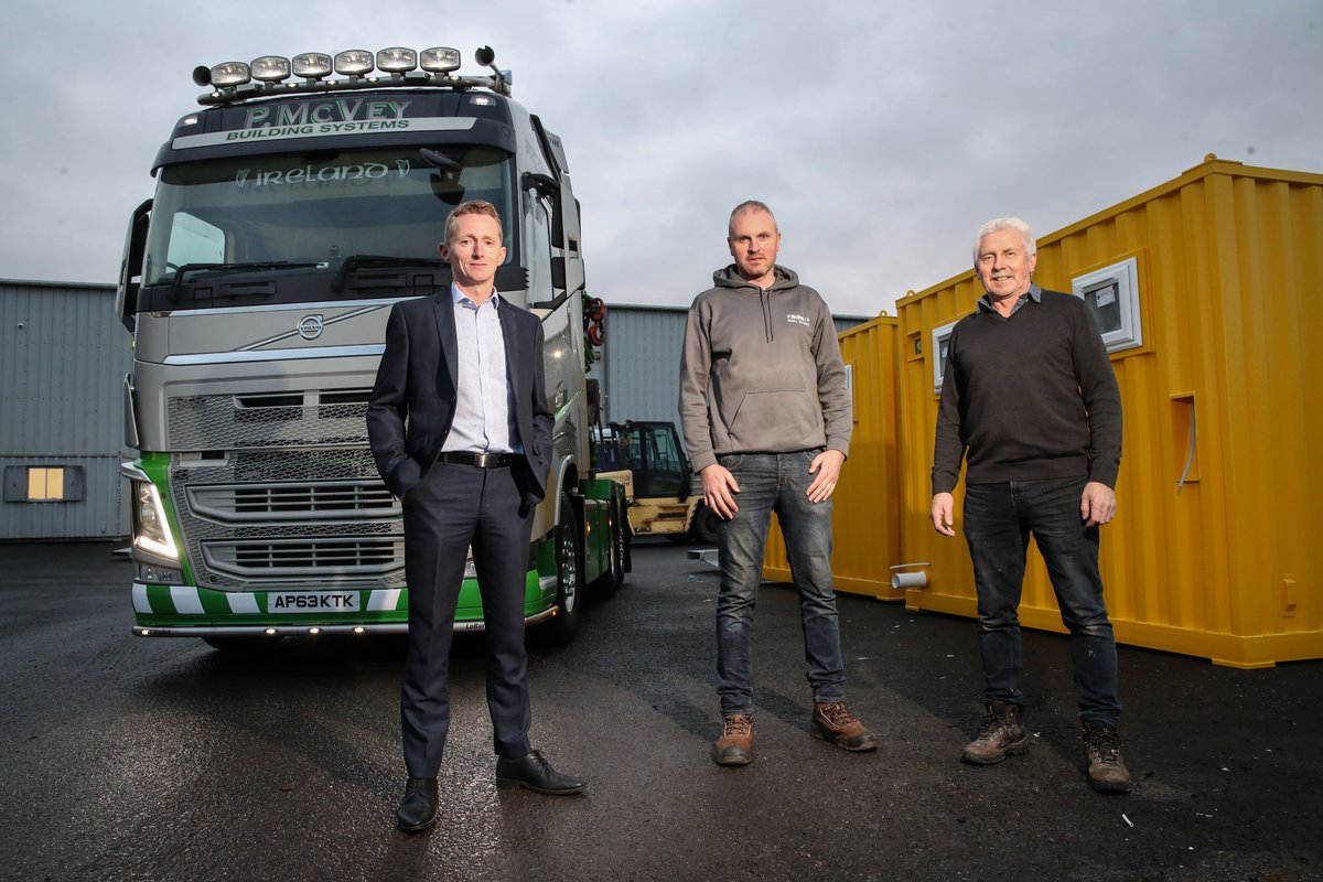 DanskeBank_UK's tweet photo. We were delighted to support the further growth and success of Mid Ulster-based @pmcveymobiles with their acquisition of local modular building company Donnelly Cabins https://t.co/pLy0f5uBcK https://t.co/0ZMKmASFYx