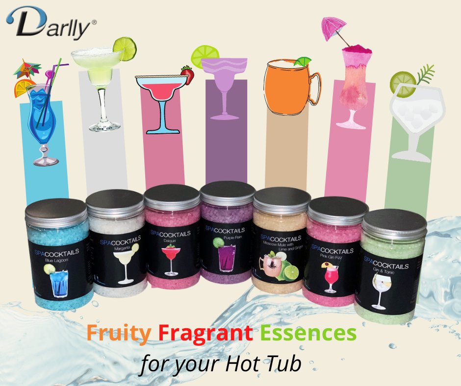 Filters4Spas's tweet photo. SPA COCKTAILS 🍹

A FRUITY FRAGRANT ESSENCES FOR YOUR HOT TUB!
 
Why not try these intoxicating, exhilarating and relaxing dead sea spa salts today! You won't regret it! 

💙Blue Lagoon 
🤍Margarita 
💗Daiquiri
💜Purple Rain
🤎Moscow Mule 
💖Pink Gin Fizz 
💚Gin &amp; Tonic https://t.co/w6T413RmyT