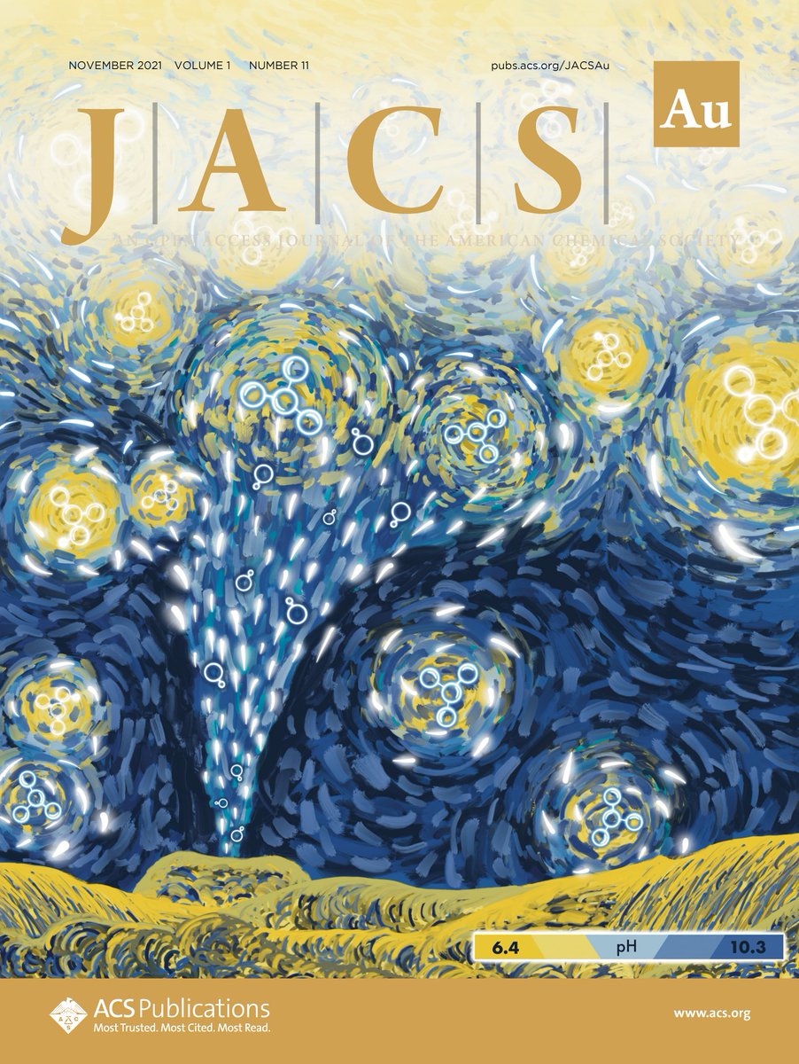 We are on the cover!!! Another beautiful art work from Katrina Goretskaya (instagram.com/enotskynos/?hl…)... "Artist's impression of pH changes during electrochemical CO2 reduction detected using an ultra-microelectrode" 
Link to the article: pubs.acs.org/doi/10.1021/ja…