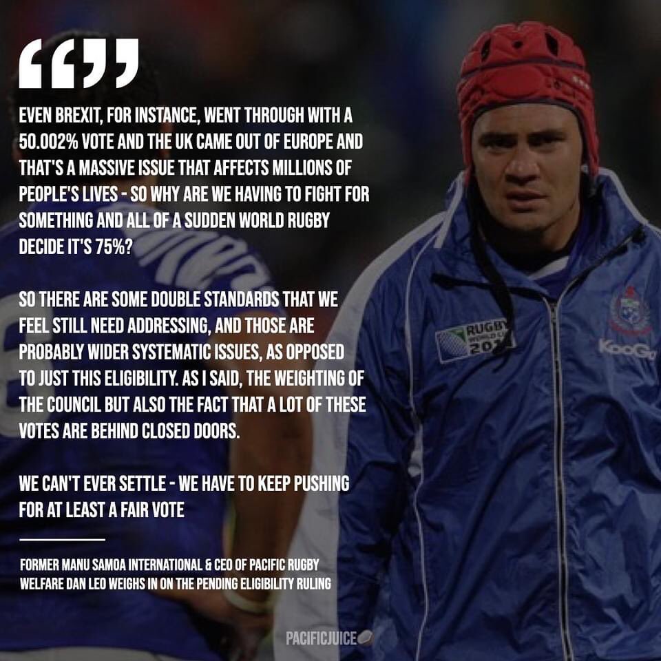 danleo82's tweet photo. My final 2cents on eligibility before the @WorldRugby vote tomorrow.

Not holding my breath for a favourable outcome but it’s been a massive effort from everyone just to get this far 🙏🏽💪🏾

Over to you @BillBeaumont &amp; team #LetThemPlay 🌏🏉 https://t.co/uXqAaDrbxZ
